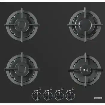 سطح بلت ان غاز كوميتل 4 عيون 65 سم اسود زجاجى (تركي) شبك عريض C6-40BF